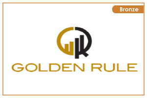 A logo of the golden rule company